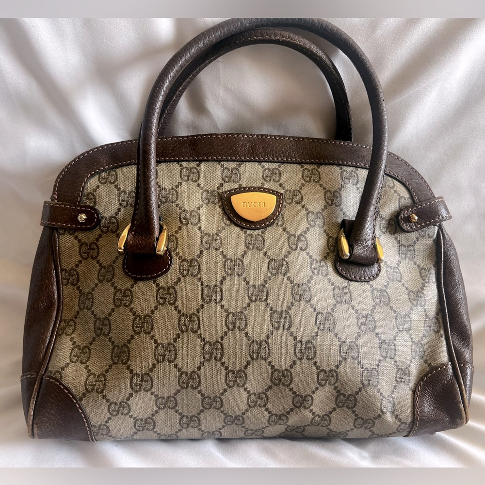 Vintage Gucci Web Handbag